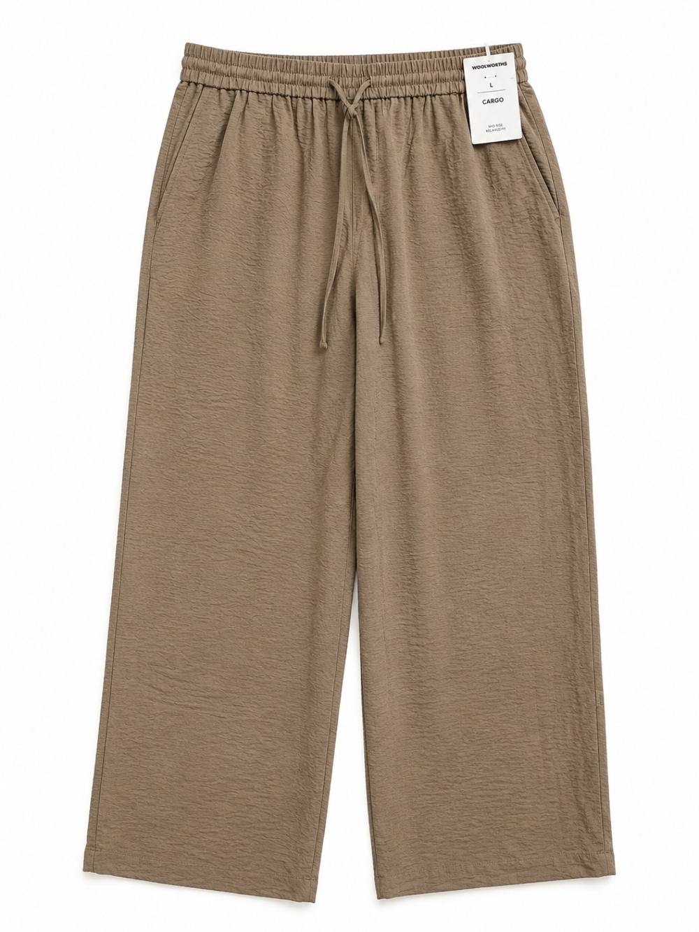 Woolworths Wide Leg Drawstring Pants Olive Green Size L